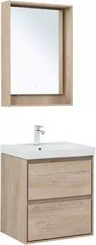 Мебель для ванной комнаты Aquanet Милан 61 см 00336382 подвесная, дуб светлый