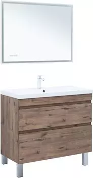 Мебель для ванной комнаты Aquanet Нота NEW 100 см 00344148 напольная, дуб веллингтон табак