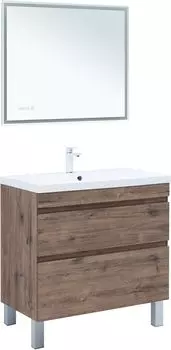Мебель для ванной комнаты Aquanet Нота NEW 90 см 00344145 напольная, дуб веллингтон табак