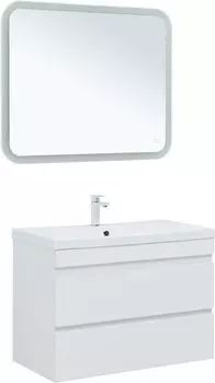 Мебель для ванной комнаты Aquanet Нота NEW 90 см 00335419 подвесная, белая глянцевая
