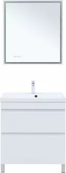Мебель для ванной комнаты Aquanet Нота NEW 75 см 00344144 напольная, белая глянцевая