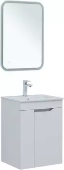 Мебель для ванной комнаты Aquanet Практика 49 см 00330451 подвесная, белая матовая