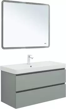 Мебель для ванной комнаты Aquanet Вега 2.0 101 см 00337957 подвесная, мисти грин