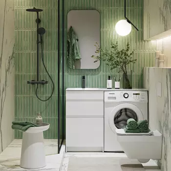 Мебель для ванной комнаты Aqwella Duet 115 см напольная, белая