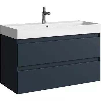 Мебель для ванной комнаты Aqwella Geometria 100 см подвесная, серая