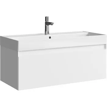 Мебель для ванной комнаты Aqwella Geometria 100 см подвесная, белая