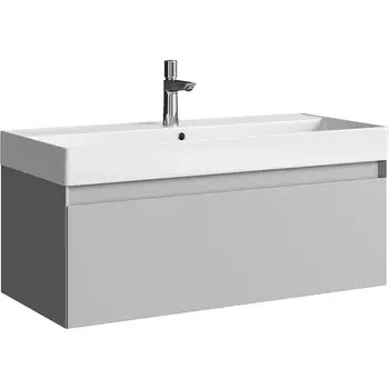 Мебель для ванной комнаты Aqwella Geometria 100 см подвесная, светло-серая