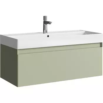 Мебель для ванной комнаты Aqwella Geometria 100 см подвесная, зелёная