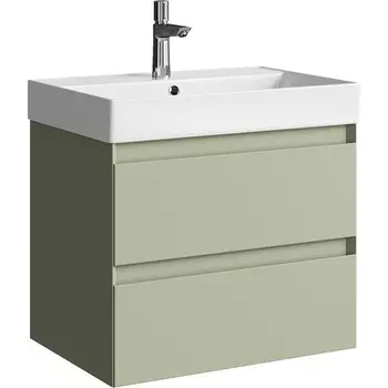 Мебель для ванной комнаты Aqwella Geometria 66 см подвесная, зелёная