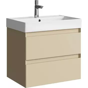 Мебель для ванной комнаты Aqwella Geometria 66 см подвесная, бежевая
