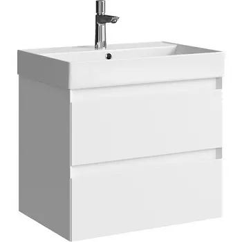 Мебель для ванной комнаты Aqwella Geometria 66 см подвесная, белая