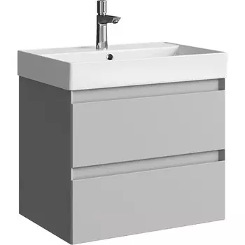 Мебель для ванной комнаты Aqwella Geometria 66 см подвесная, светло-серая