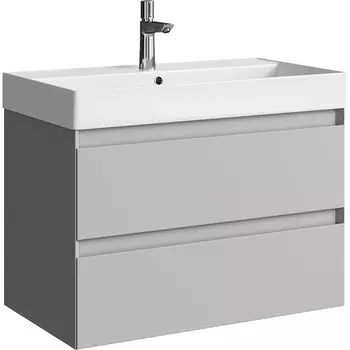 Мебель для ванной комнаты Aqwella Geometria 81 см подвесная, светло-серая