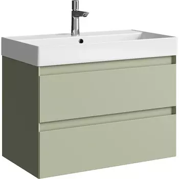 Мебель для ванной комнаты Aqwella Geometria 81 см подвесная, зелёная