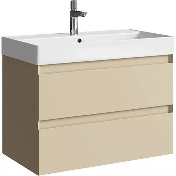 Мебель для ванной комнаты Aqwella Geometria 81 см подвесная, бежевая