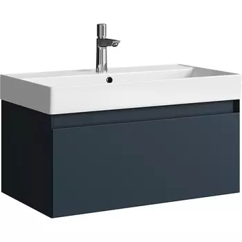 Мебель для ванной комнаты Aqwella Geometria 81 см подвесная, серая