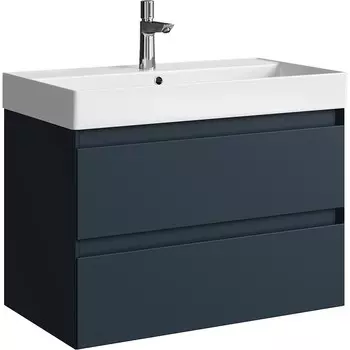 Мебель для ванной комнаты Aqwella Geometria 81 см подвесная, серая