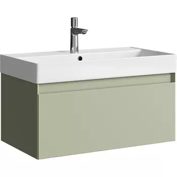 Мебель для ванной комнаты Aqwella Geometria 81 см подвесная, зелёная