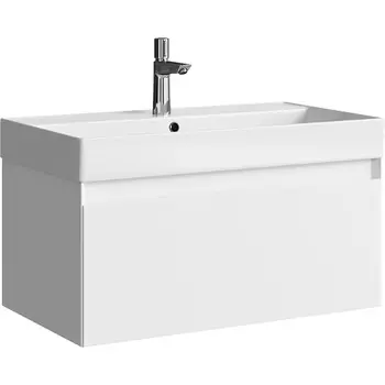 Мебель для ванной комнаты Aqwella Geometria 81 см подвесная, белая