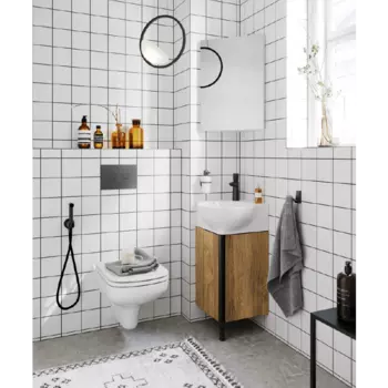 Мебель для ванной комнаты Aqwella Porto 50 см тёмное дерево