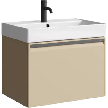 Мебель для ванной комнаты Aqwella Pure 66 см подвесная, капучино светлый