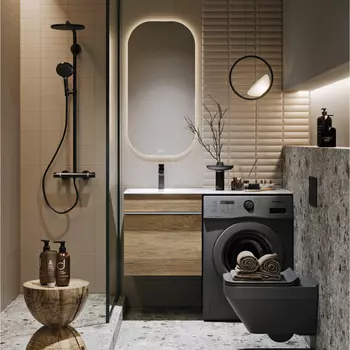 Мебель для ванной комнаты Aqwella Terra 115 см подвесная, дерево тёмное