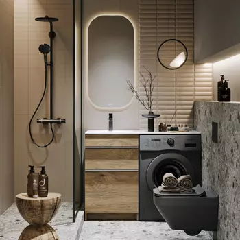 Мебель для ванной комнаты Aqwella Terra 115 см напольная, дерево тёмное