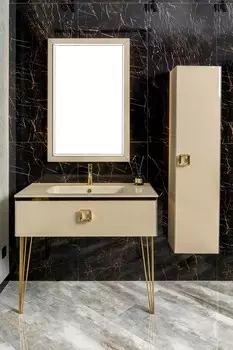 Мебель для ванной комнаты Armadi Art Lucido 100 см капучино