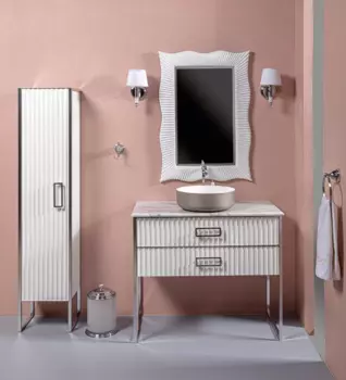 Мебель для ванной комнаты Armadi Art Monaco 100 белый глянец/хром