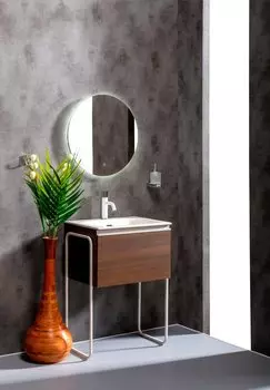 Мебель для ванной комнаты Armadi Art Тумба 60 Дуб темный матовый фактурный