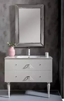 Мебель для ванной комнаты Armadi Art Vallessi Avantgarde 101 см хром, белая