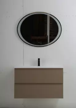 Мебель для ванной комнаты Art-Max Bianchi 100 см подвесная, капучино матовая