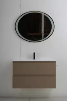 Мебель для ванной комнаты Art-Max Bianchi 75 см подвесная, капучино матовая