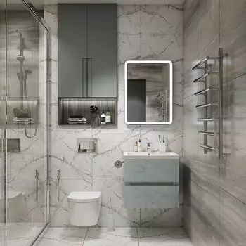 Мебель для ванной комнаты Art-Max Techno 60 см подвесная, бетон лофт натуральный