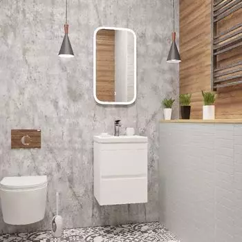 Мебель для ванной комнаты Art-Max Techno 40 см подвесная, белая глянцевая