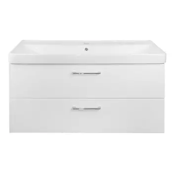 Мебель для ванной комнаты Azario Ника 100 см подвесная, белая