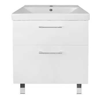 Мебель для ванной комнаты Azario Ника 60 см напольная, белая глянцевая