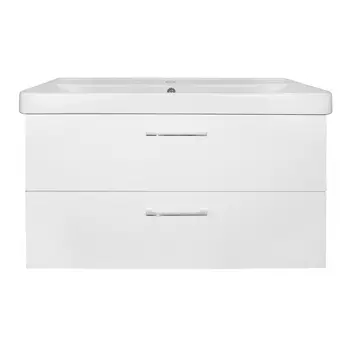 Мебель для ванной комнаты Azario Ника 90 см подвесная, белая матовая