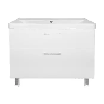 Мебель для ванной комнаты Azario Ника 90 см напольная, белая матовая