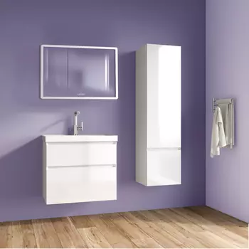Мебель для ванной комнаты Azario Velluto 60 см подвесная, белая матовая