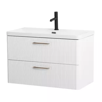 Мебель для ванной комнаты BelBagno Due 80 см Bianco Lucido