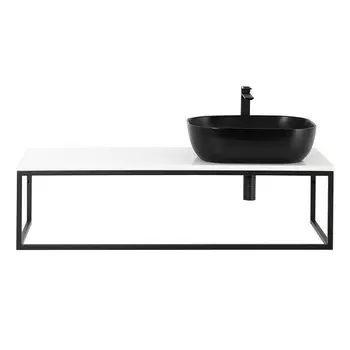 Мебель для ванной комнаты BelBagno Etna-Kraft 120 см подвесная, черная матовая