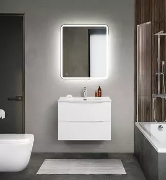 Мебель для ванной комнаты BelBagno MARINO-CER-MINI 70 см, подвесная, Bianco Lucido