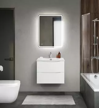 Мебель для ванной комнаты BelBagno MARINO-CER-MINI 60 см, подвесная, Bianco Lucido
