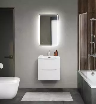 Мебель для ванной комнаты BelBagno MARINO-CER-MINI 50 см, подвесная, Bianco Lucido