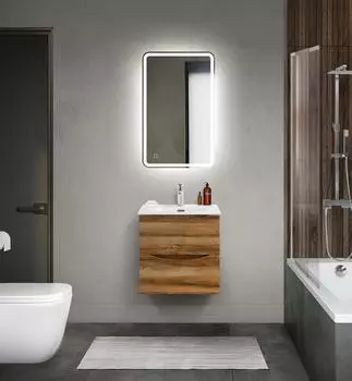 Мебель для ванной комнаты BelBagno MARINO-CER-MINI 50 см, подвесная, Rovere Rustico