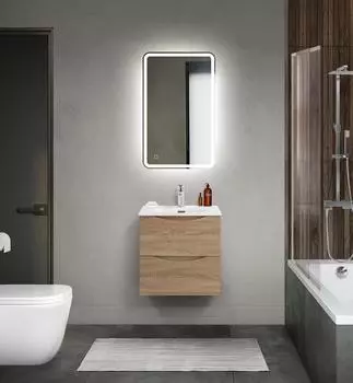 Мебель для ванной комнаты BelBagno MARINO-CER-MINI 50 см, подвесная, Rovere Bianco