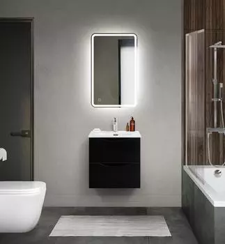 Мебель для ванной комнаты BelBagno MARINO-CER-MINI 50 см, подвесная, Nero Lucido