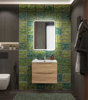 Мебель для ванной комнаты BelBagno MARINO-CER-N 60 см, подвесная, Rovere Bianco