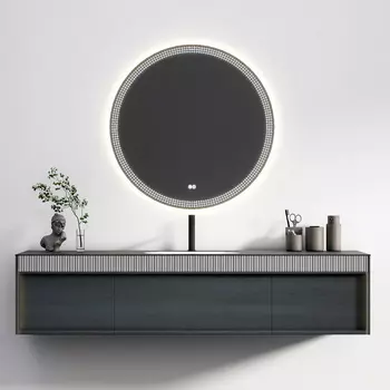 Мебель для ванной комнаты Black&White Universe 160 см матовая античная серая